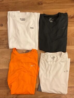 Men’s Performance Wear Tops - Nike, Helly Hanson, Champion PLEASE READ DE